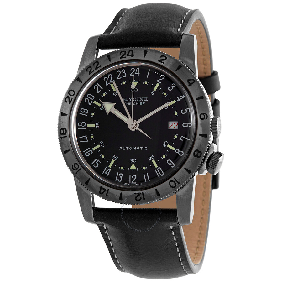 Airman Vintage "The Chief" GMT Automatic Black Dial Men's Watch