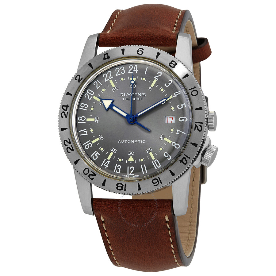 Airman Vintage "The Chief" Purist Automatic Charcoal Dial Men's Watch