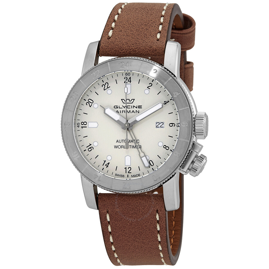 Airman Worldtimer GMT Automatic Silver Dial Men's Watch