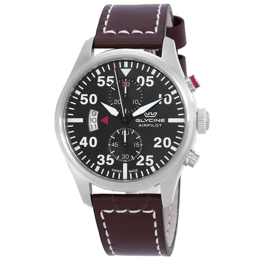 Airpilot Chrono 44 Chronograph Quartz Black Dial Men's Watch