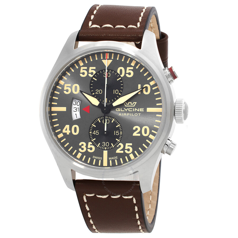 Airpilot Chrono 44 Chronograph Quartz Grey Dial Men's Watch
