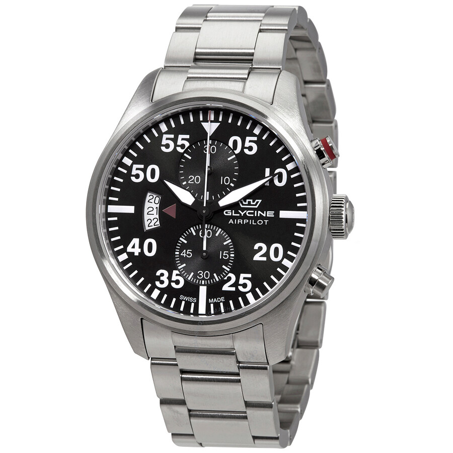 Airpilot Chronograph Quartz Black Dial Men's Watch