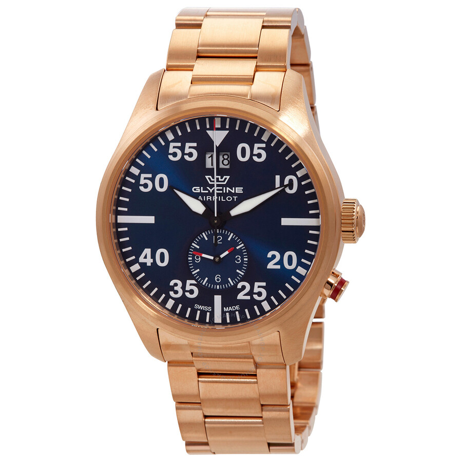 Airpilot Dual Time Chronograph Quartz Blue Dial Men's Watch