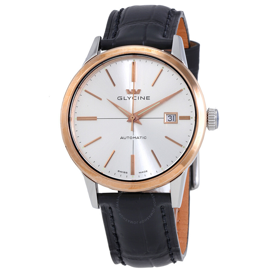 Glycine Classic Automatic Silver Dial Men's Watch 3910.31.LBK9 ...