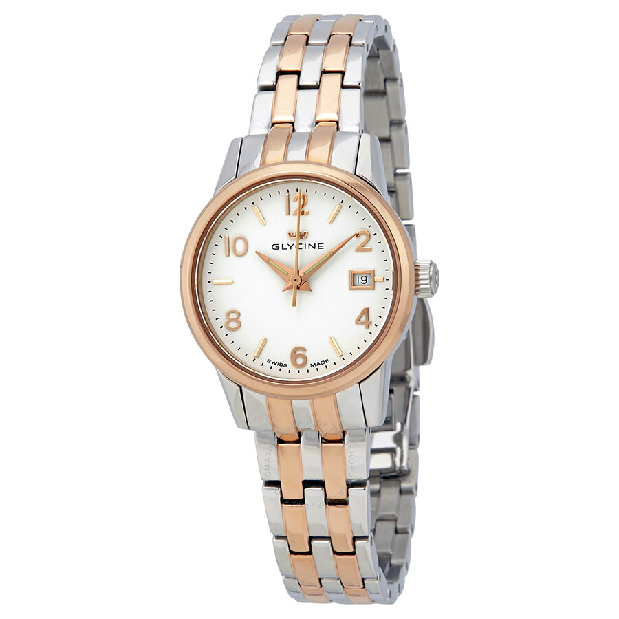 Classic White Dial Two-tone Ladies Watch