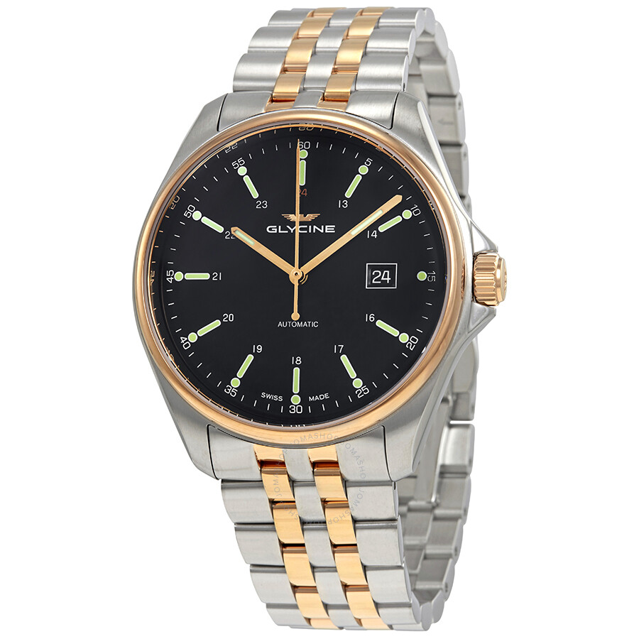Combat 6 Automatic Black Dial Two-tone Men's Watch