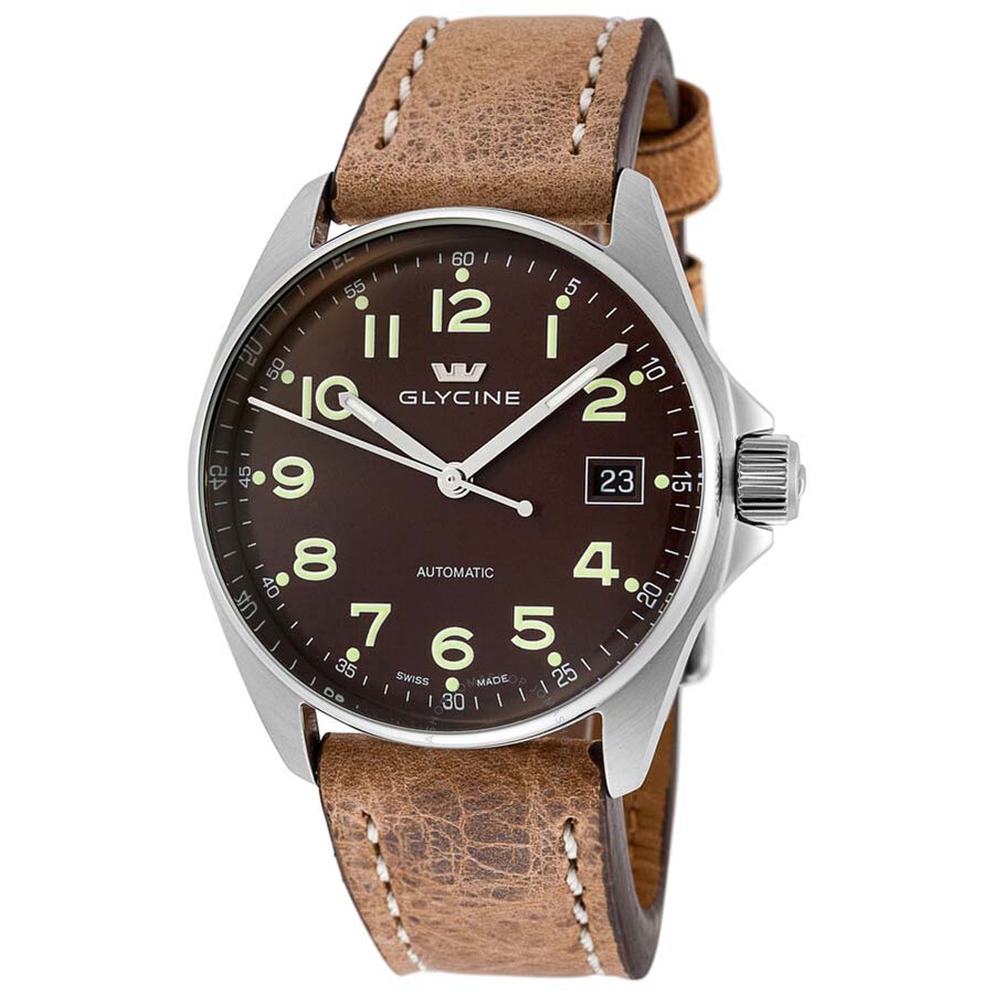 Combat 6 Automatic Men's Brown Leather Watch