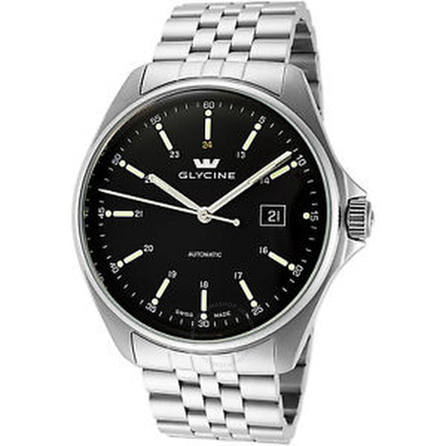 Combat 6 Black Dial Automatic Men's Stainless Steel Watch