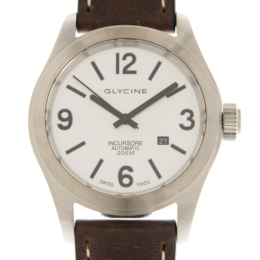 Glycine Incursore Automatic Silver Dial Men's Watch 3874.11-LB7BF -  Watches, Incursore - Jomashop