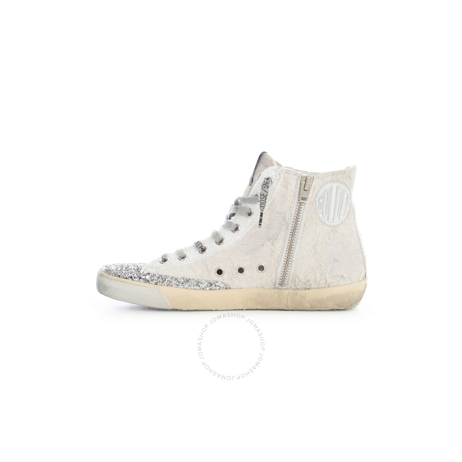 Golden Goose Classic Francy Glitter HighTop Sneakers, Brand Size 38 GWF00113.F002029 Shoes