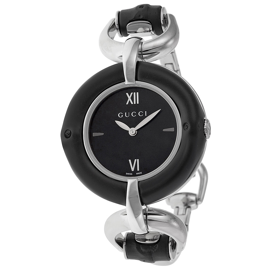 Gucci Bamboo Black Dial Stainless Steel 