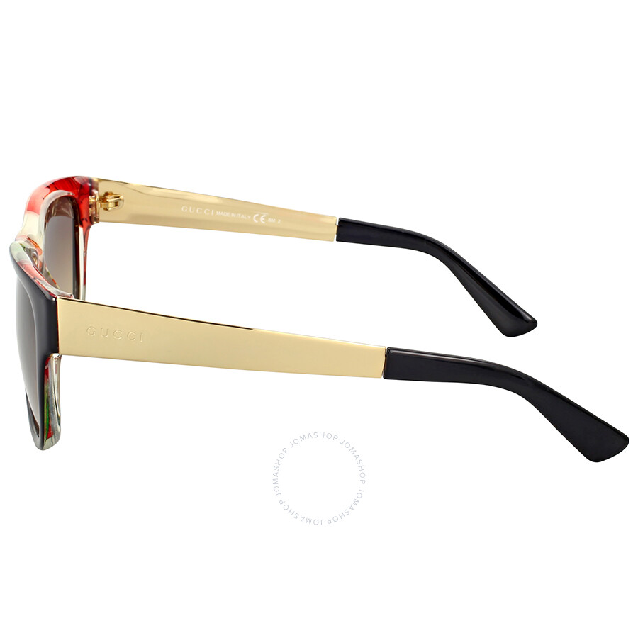 Gucci Black and Gold Gradient Sunglasses GG3802/SNIEED 762753209320 Sunglasses