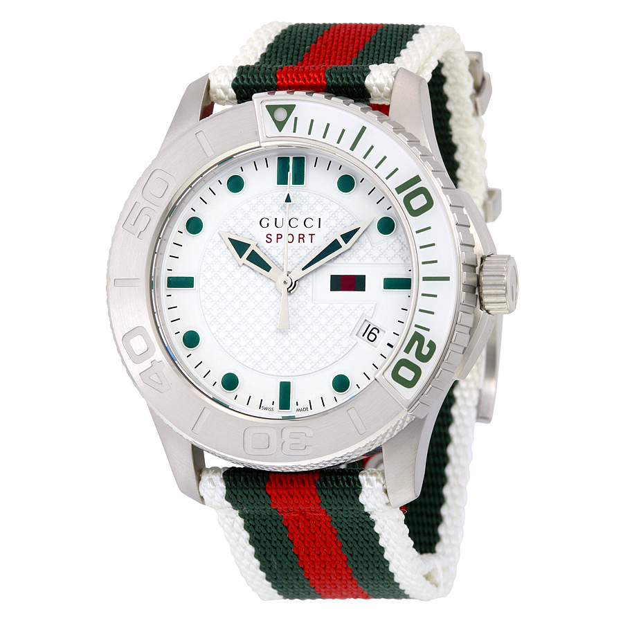 Gucci G Timeless Striped Nylon Men's 