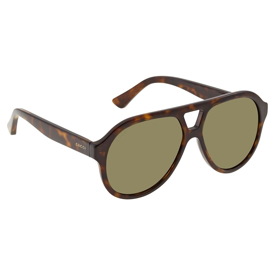 Gucci Green Pilot Men's Sunglasses GG0159S 002 56 889652088686