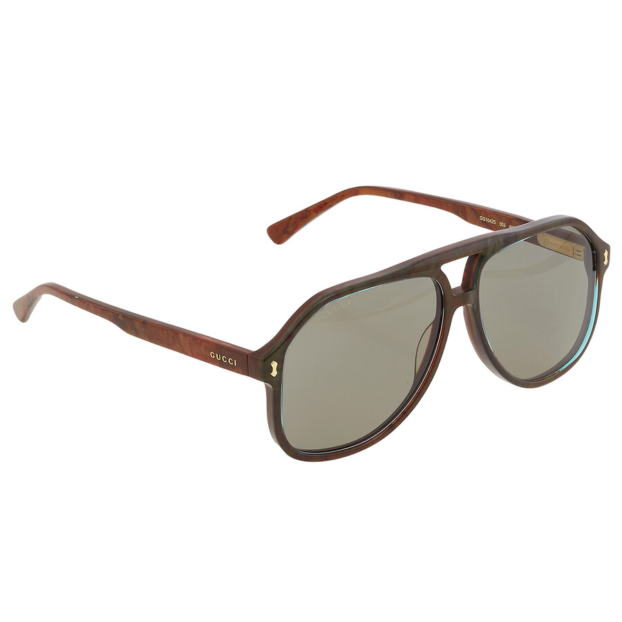 Gucci Grey Navigator Men's Sunglasses GG1042S 003 60 889652353074