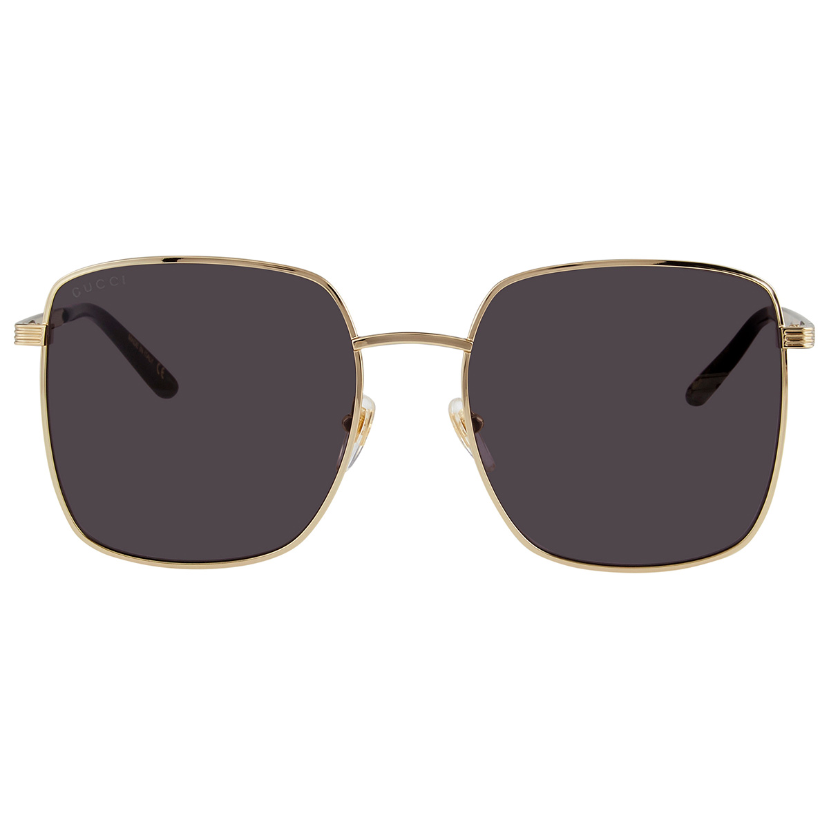 Gucci Grey Square Ladies Sunglasses GG0802S-001 57 GG0802S 001 57  889652309866 - Sunglasses - Jomashop