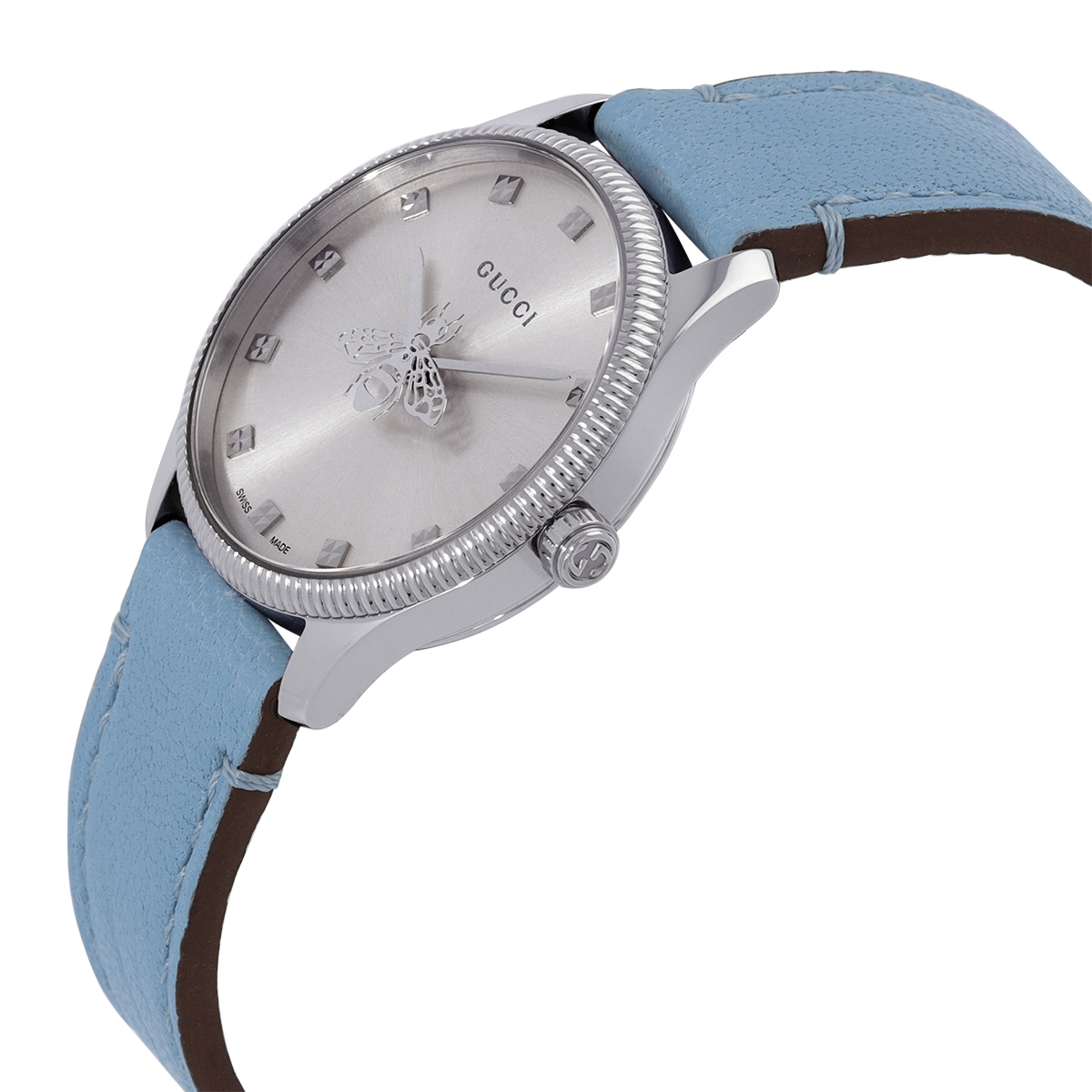 Gucci G Timeless Quartz White Dial White Leather Strap Watch For Women - YA1264109 main image 0
