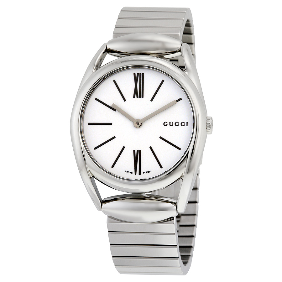 Gucci Horsebit White Dial Stainless 