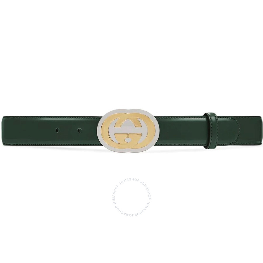 leather belt with interlocking g