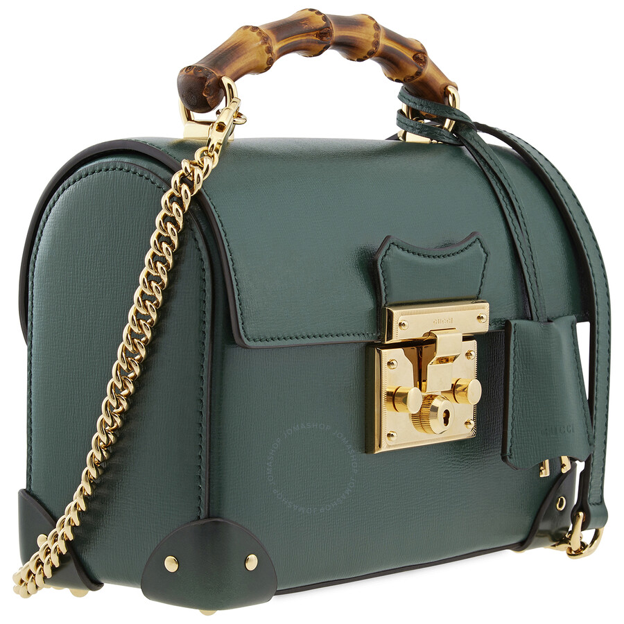 gucci padlock bamboo bag
