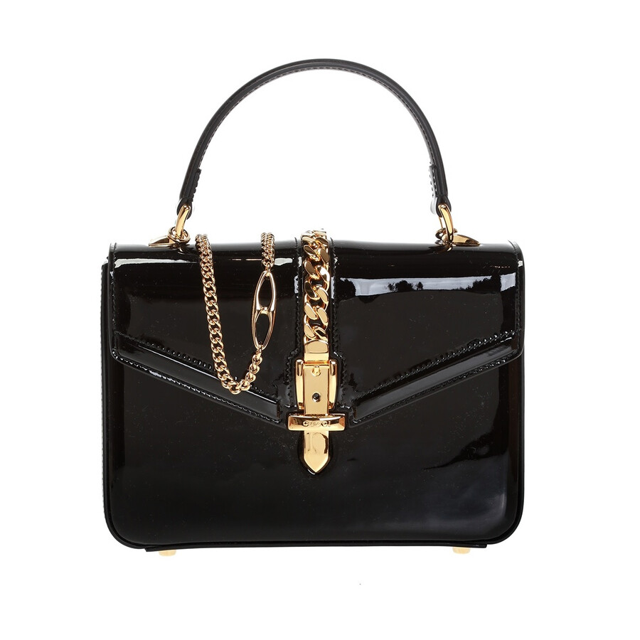 black patent handbags