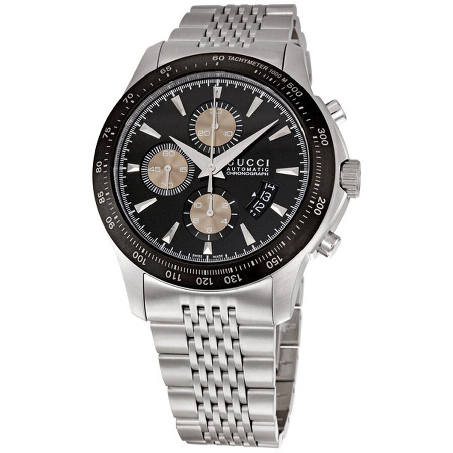 Gucci Timeless Chronograph Tachymeter Stainless Steel Men's Watch