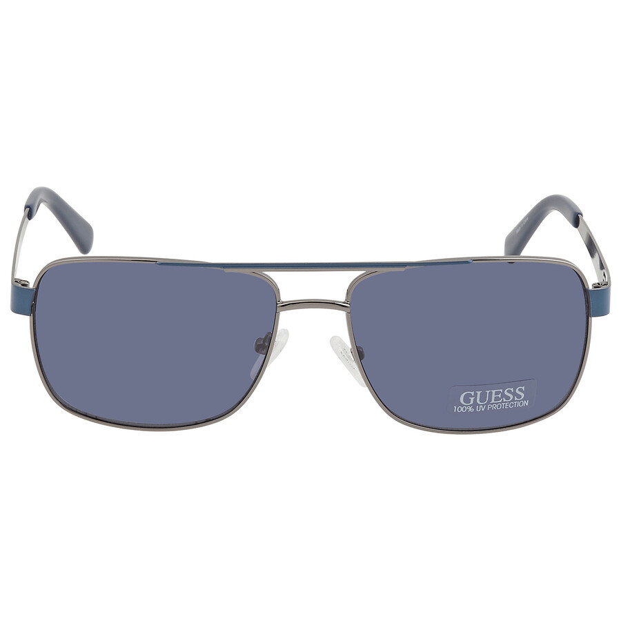 Guess Blue Rectangular Men's Sunglasses GU6968 08V 58 889214118370