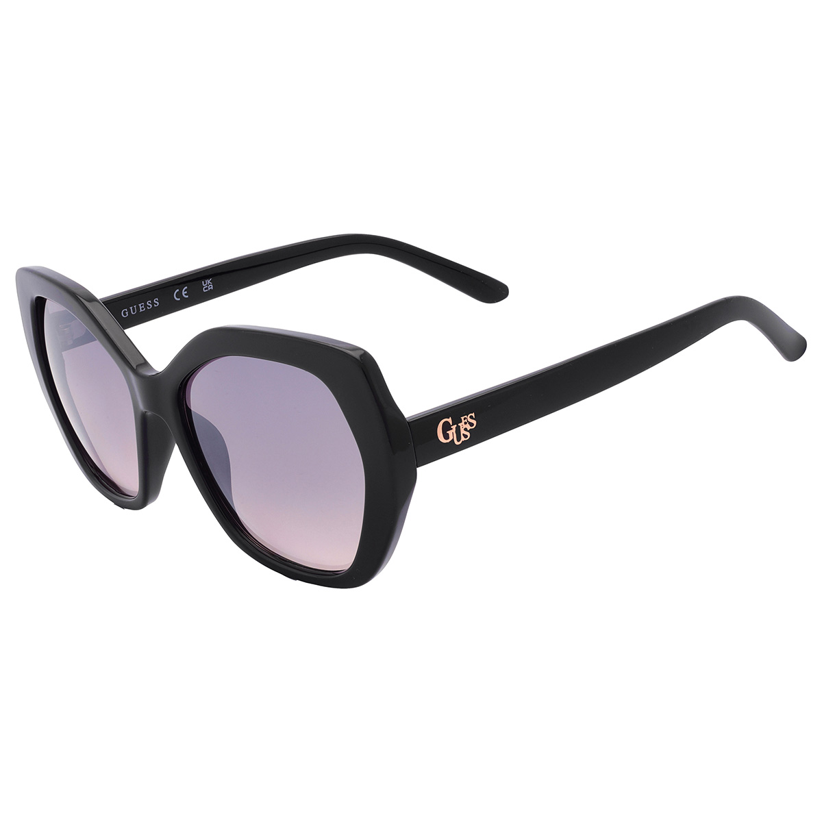 Guess Factory Bordeaux Mirror Browline Ladies Sunglasses GF0390 01U 55 ...