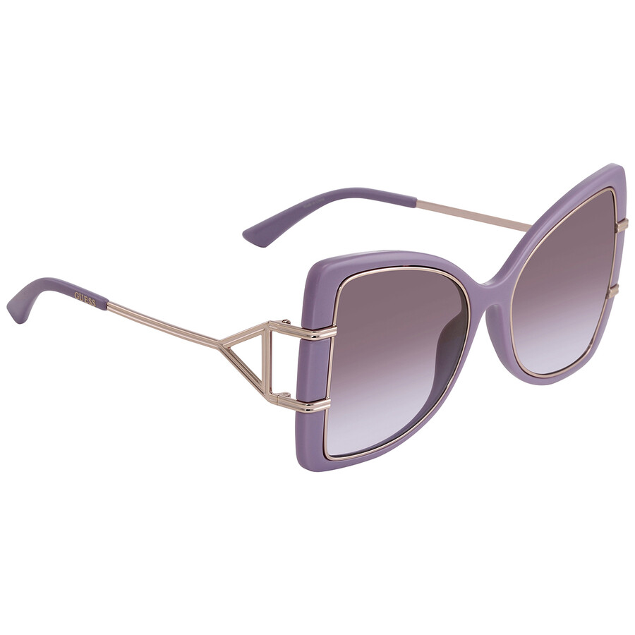 Guess Gradient Brown Butterfly Ladies Sunglasses GU7853 78F 58