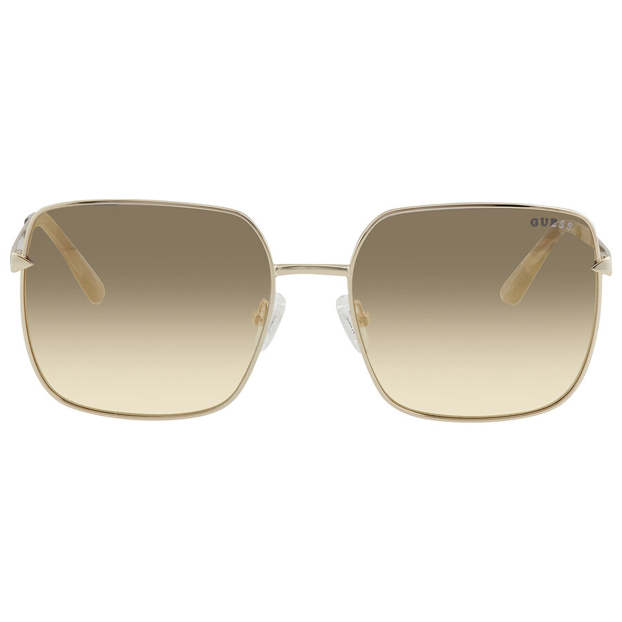 Guess Mirror Smoke Square Ladies Sunglasses GU7615 32C 56 889214045607 -  Sunglasses - Jomashop