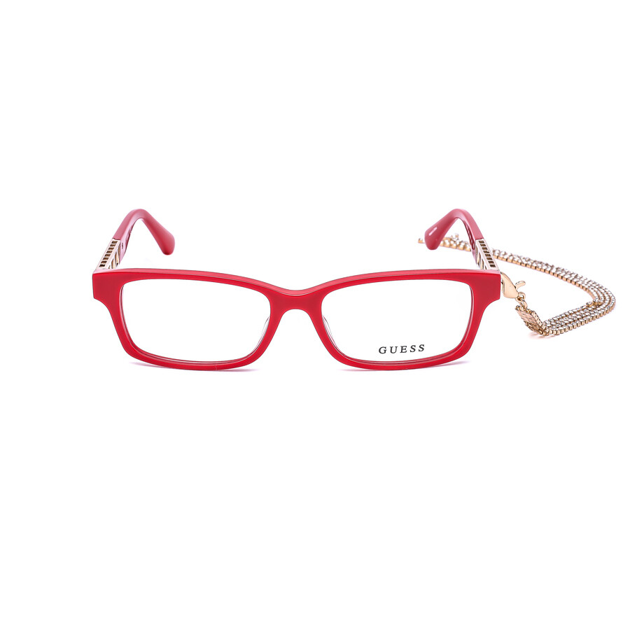 guess red eyeglass frames