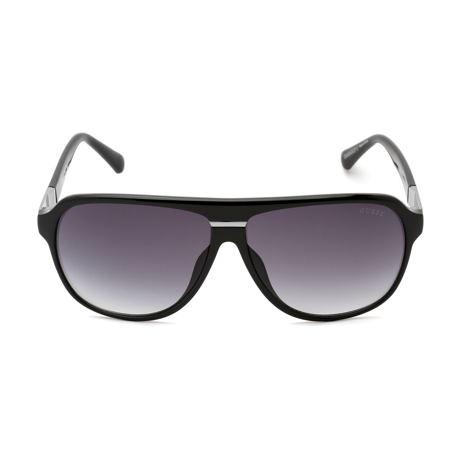 Guess Men's Black Rectangular Sunglasses GU0003901B61 889214306555