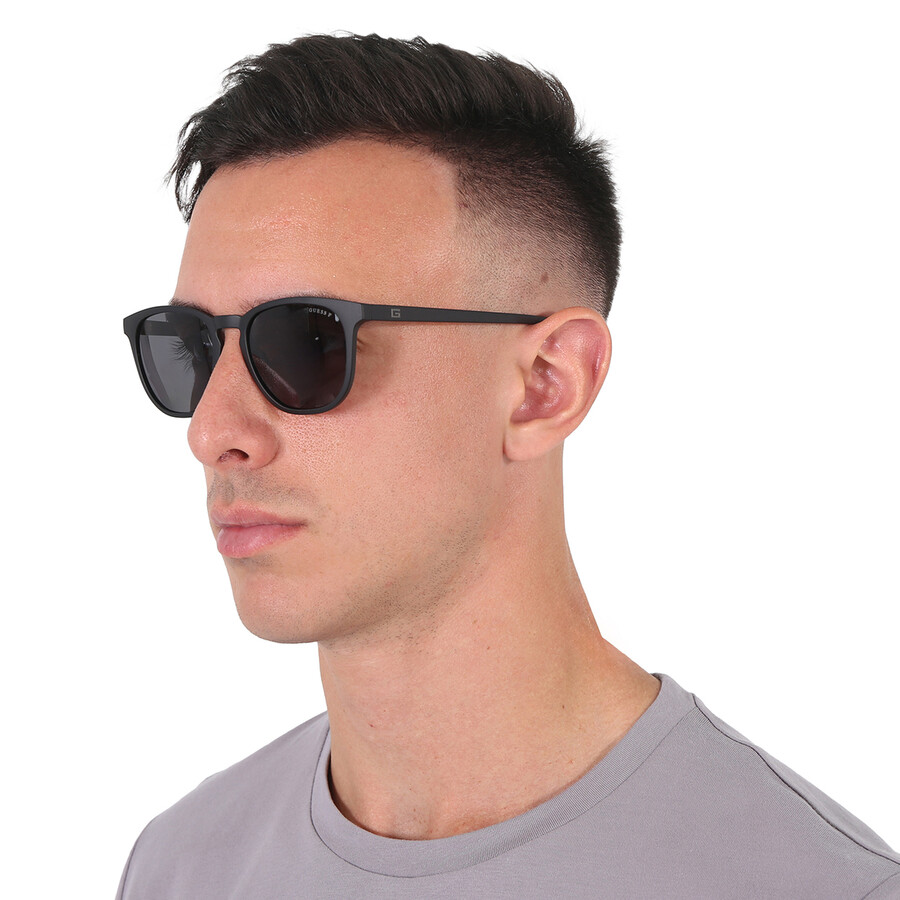 Guess Polarized Smoke Oval Men's Sunglasses GU00061 02D 53 889214393098