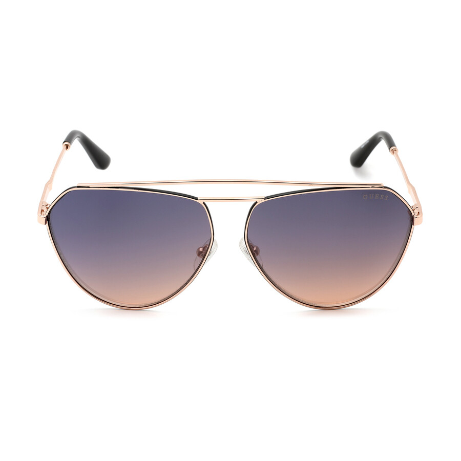 Guess Purple Gradient Pilot Ladies Sunglasses GU7783 28Z 63