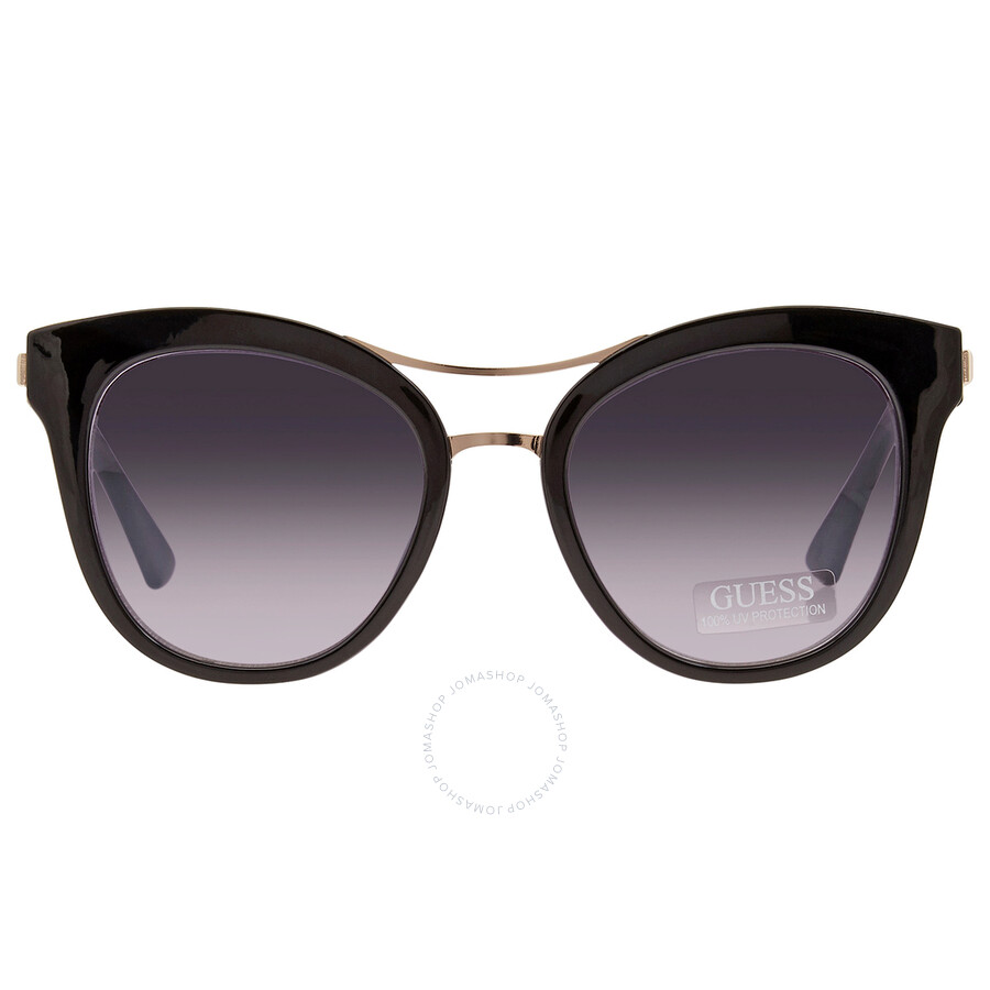 Guess Factory Smoke Mirror Cat Eye Ladies Sunglasses GF0304 01C 53