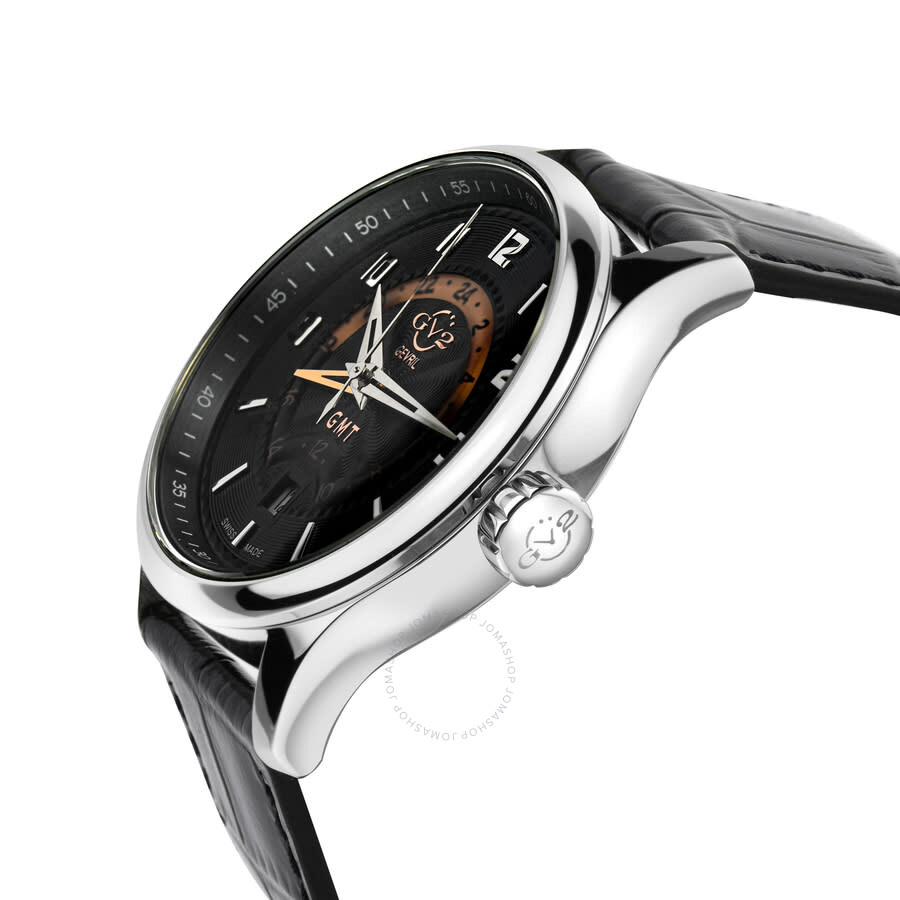 GV2 by Gevril Giromondo Quartz Black Dial Men's Watch 42300