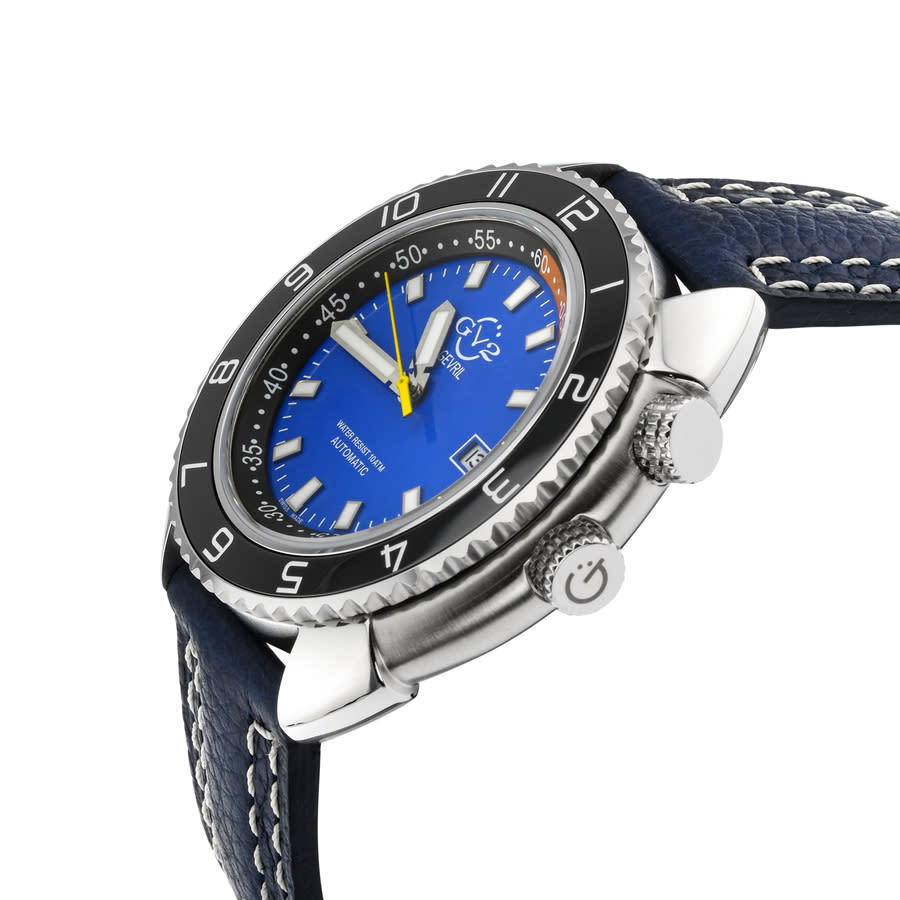 Gv2 By Gevril Squalo Automatic Blue Dial Men's Watch 42401.L3 840840131607  - Watches, GV2 by Gevril - Jomashop