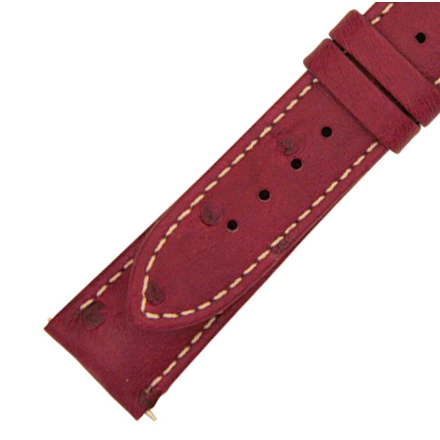 Hadley Roma 21 MM Matte Bougainvillea Ostrich Leather Strap 21OS37C
