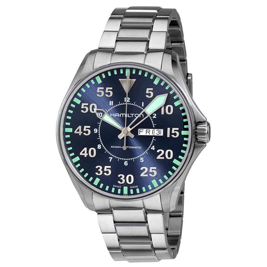 Hamilton Khaki Aviation Automatic Blue Dial Men S Watch H64715145 H64715145 Hamilton Khaki Aviation Jomashop