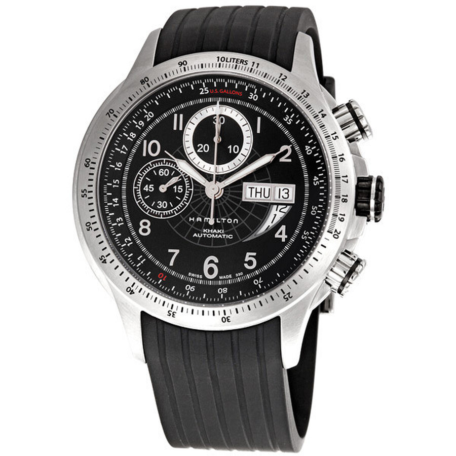 Hamilton Khaki X Fuel Chronograph Automatic Black Dial Men's Watch