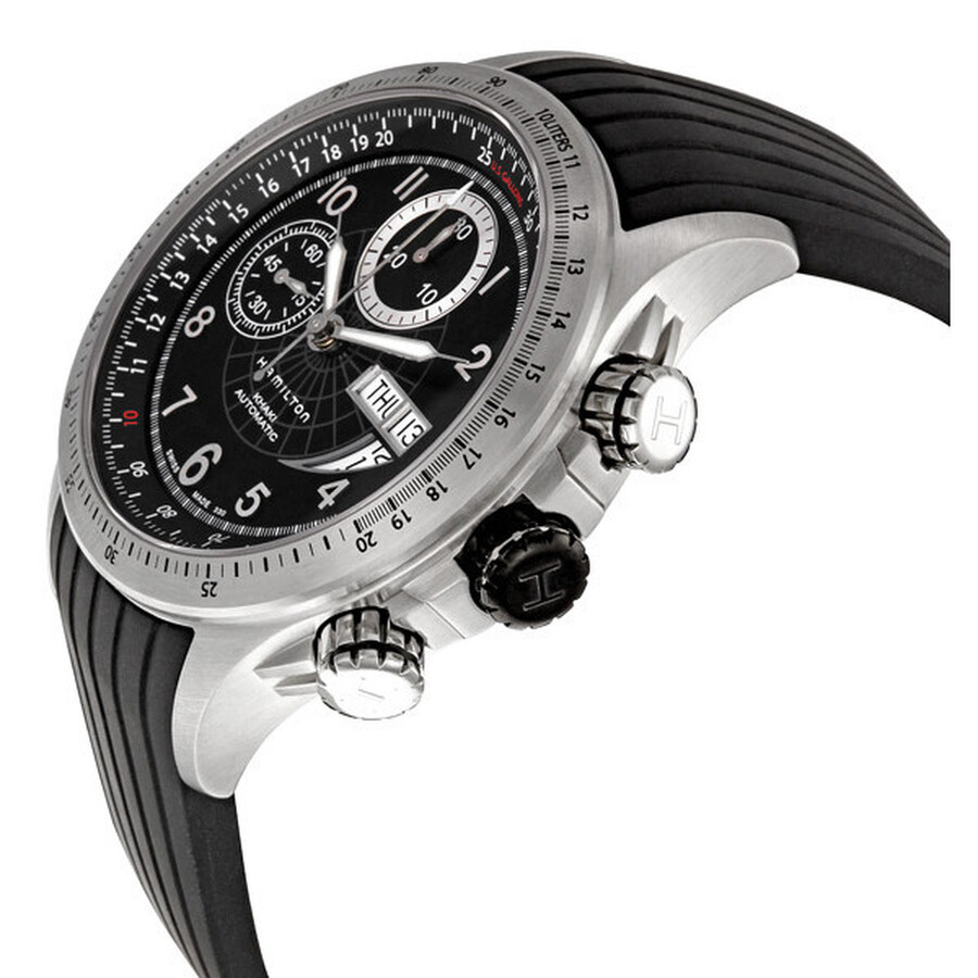 Hamilton Khaki X Fuel Chronograph Automatic Black Dial Men's Watch