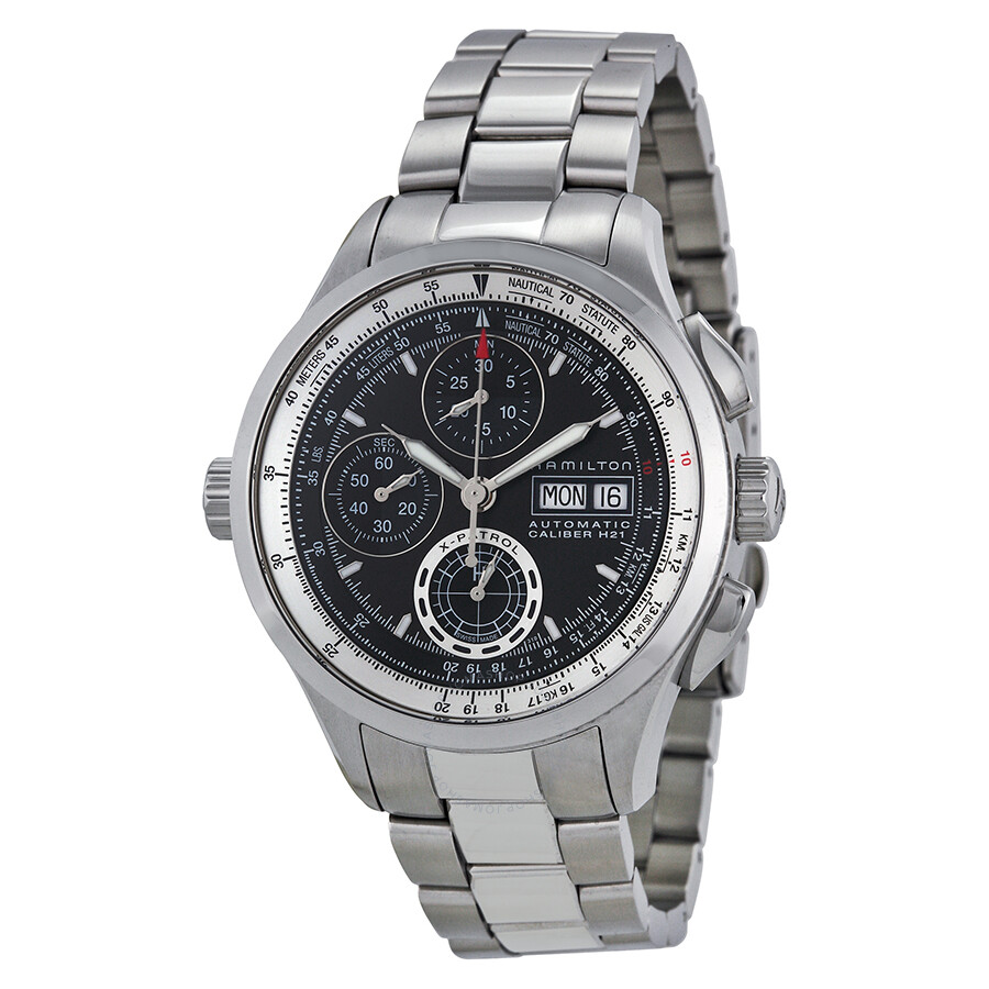 Uhren Khaki Black Dial Stainless Steel Men's Watch