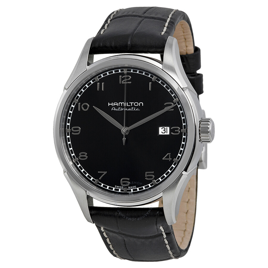 Valiant Automatic Black Dial Black Leather Men's Watch