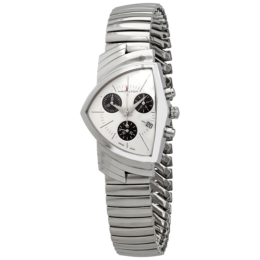 Ventura Quartz White Dial Shield-shaped Men's Watch