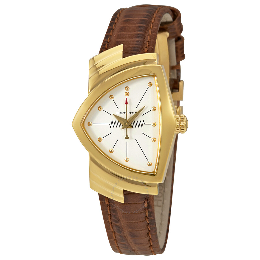 Ventura White Dial Shield Shaped Ladies Watch