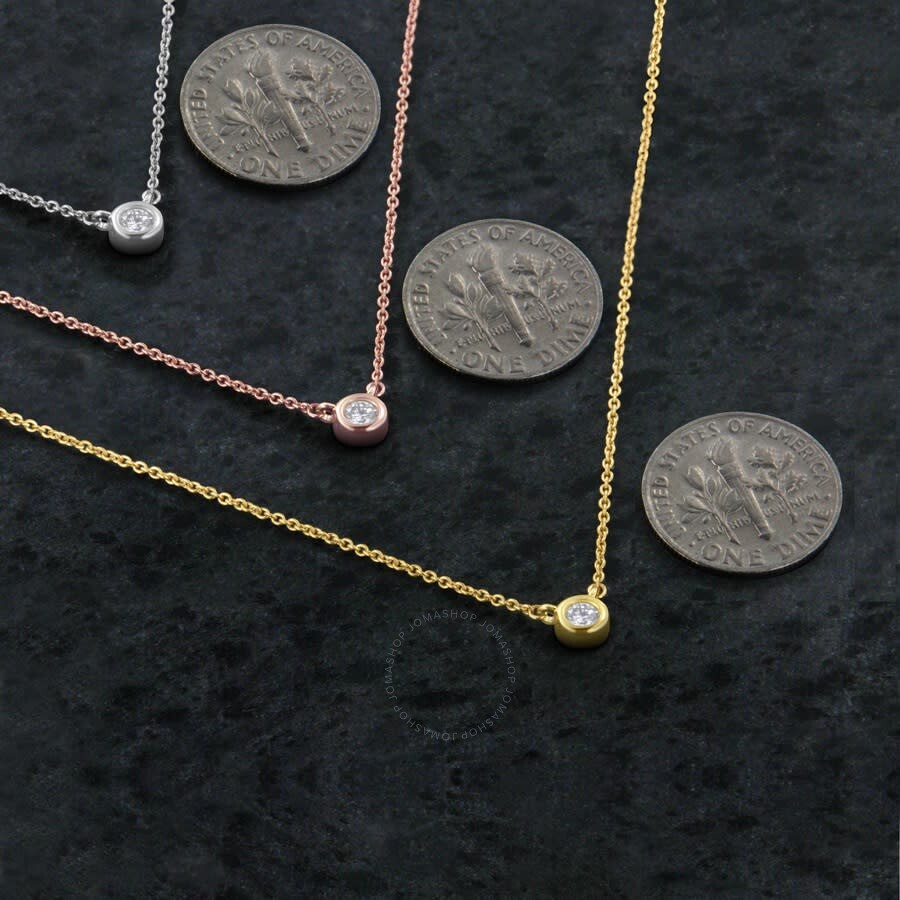 Haus Of Brilliance 10K Rose Gold 1/10ct. TDW Solitaire Diamond Haus Of Brilliance 10K Rose Gold 1/10ct. TDW Solitaire Diamond