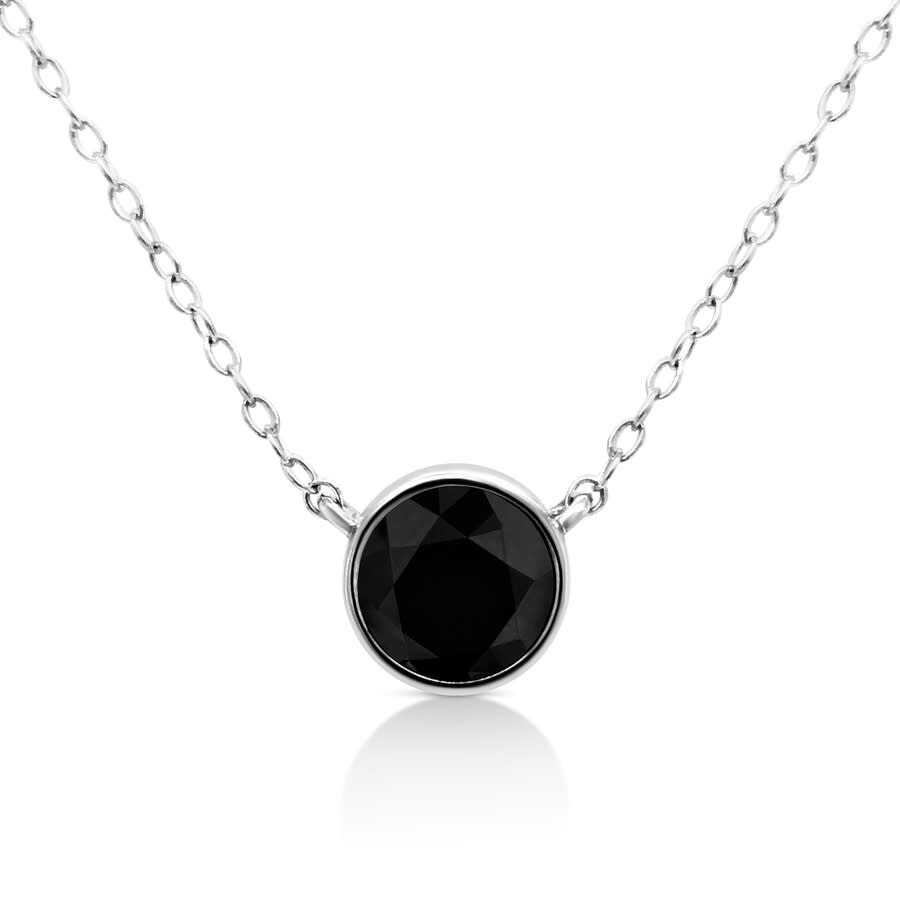 Black diamond bezel necklace Clearance