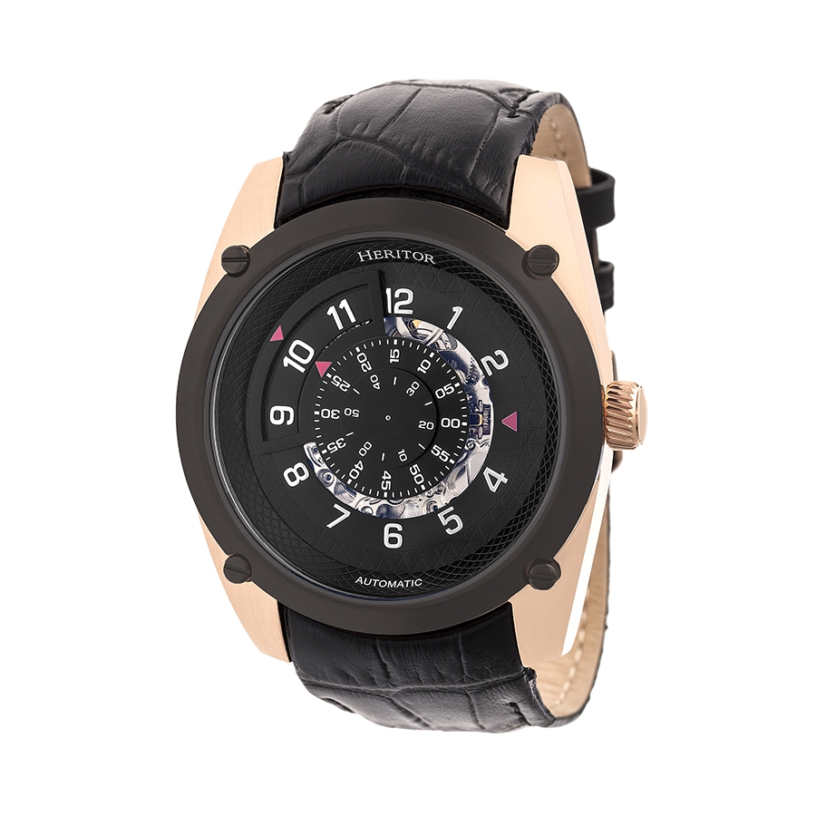 Heritor Daniels Automatic Black Dial Men's Watch HR7406 HR7406 847864158191  - Watches, Heritor - Jomashop