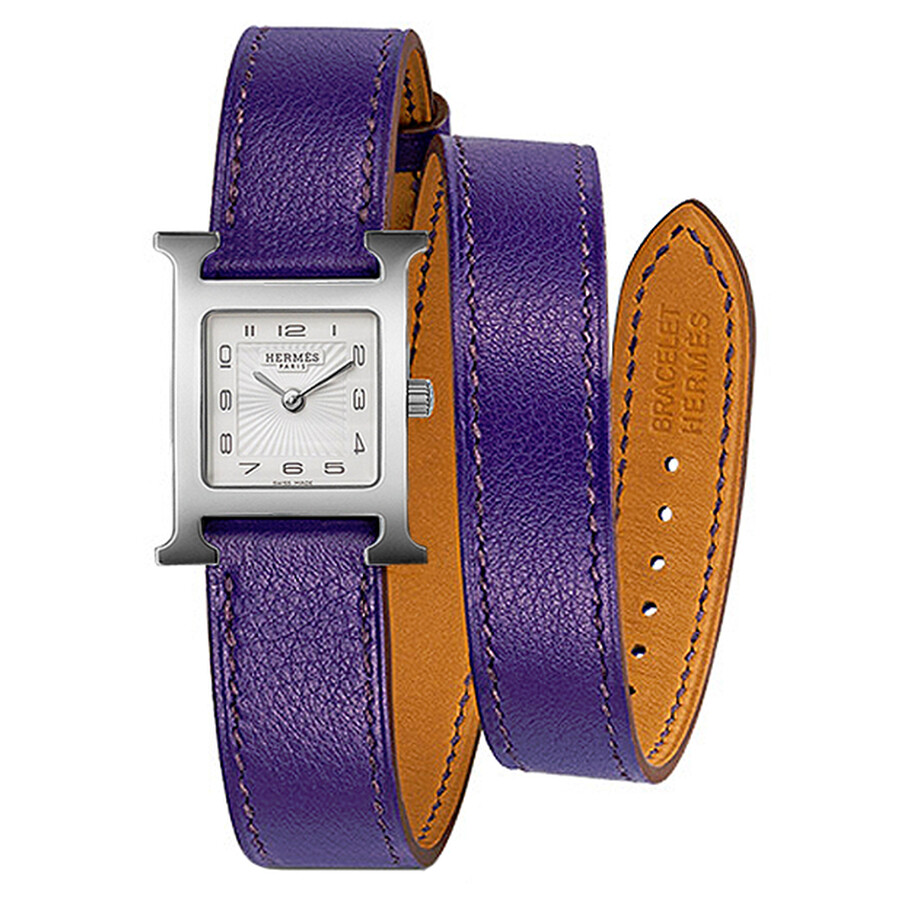 Hermes（エルメス）PARIS WATERRESISTANT・QUARTZ Hermes Quartz Diamond Silver Dial Ladies Watch 041670WW00