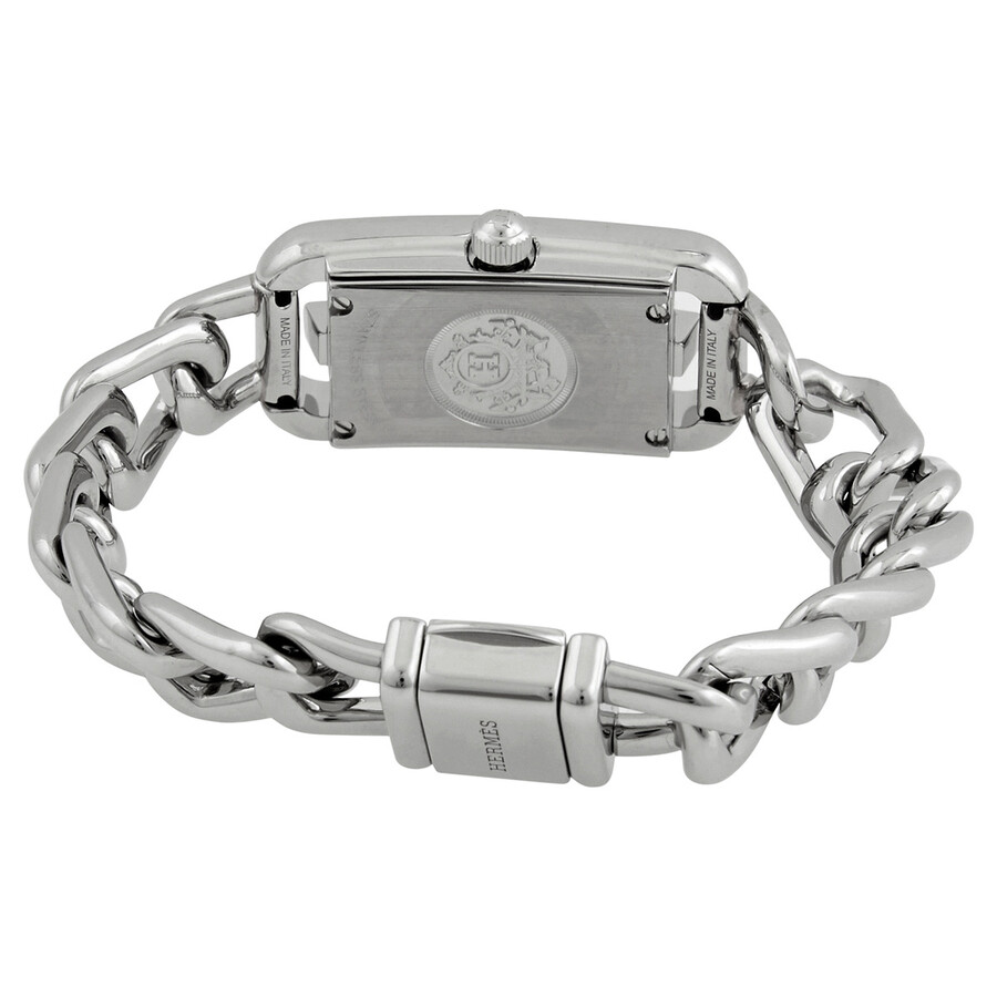 Hermes Nantucket Quartz Opaline Silver Dial Ladies Watch 049592WW00